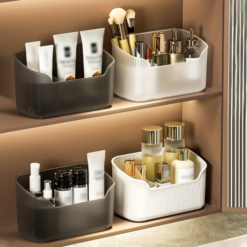 Desk Setup Shelf - صندوق تخزين مستحضرات التجميل متعدد الوظائف،
