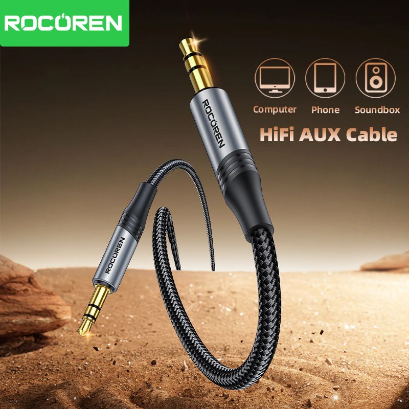 Desk Hifi Setup - Rocoren 3.5 مللي متر جاك Aux