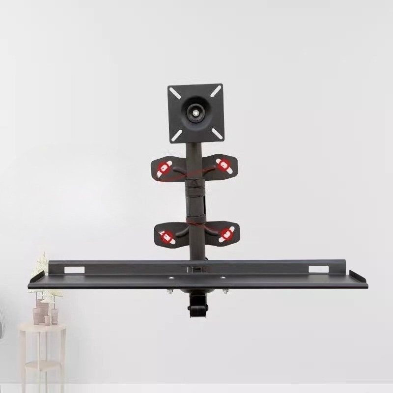 Desk Setup Living Room - رف لوحة مفاتيح قابل للتعديل يثبت