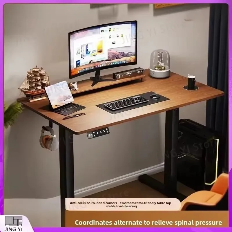Desk Setup For Gaming - مكتب قابل للتعديل كهربائيًا من الخشب