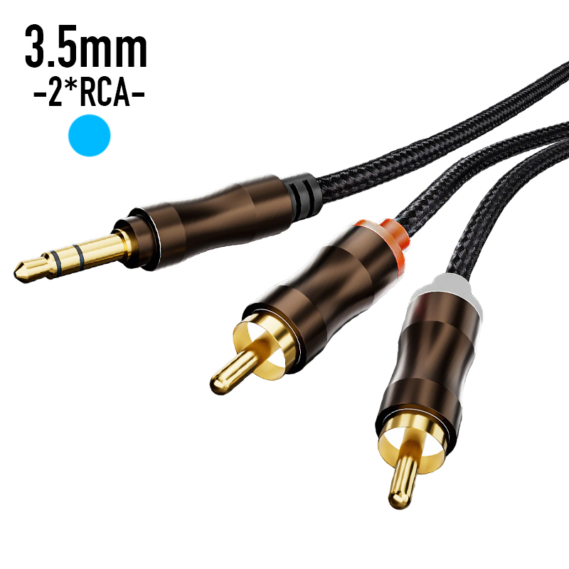 Desk Hifi Setup - كابل صوت RCA إلى 3.5 ملم،