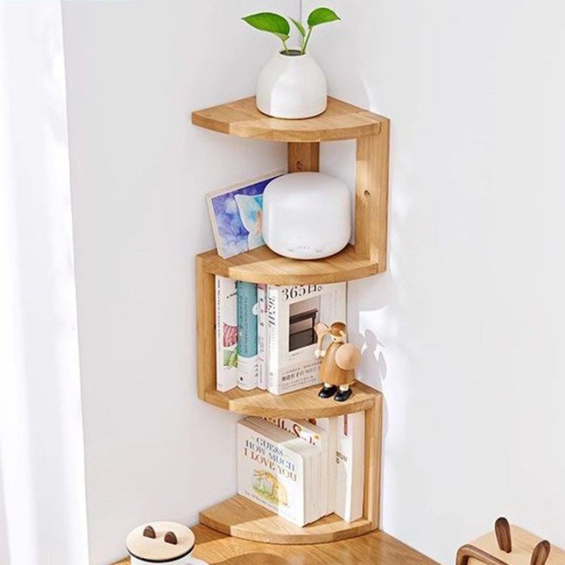 رف تخزين زاوية من الخشب الطبيع - مراجعة Desk Setup Oak وسعره