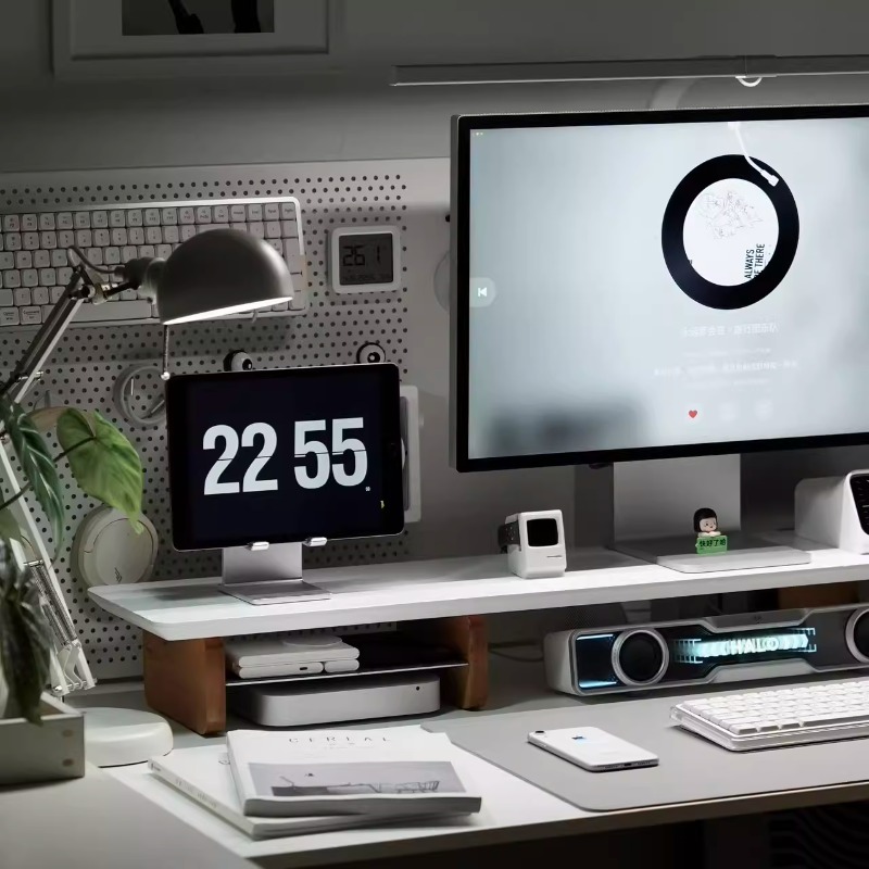 حامل شاشة حديث مريح لرف المكتب - مراجعة Desk Setup With Laptop And Monitor وسعره