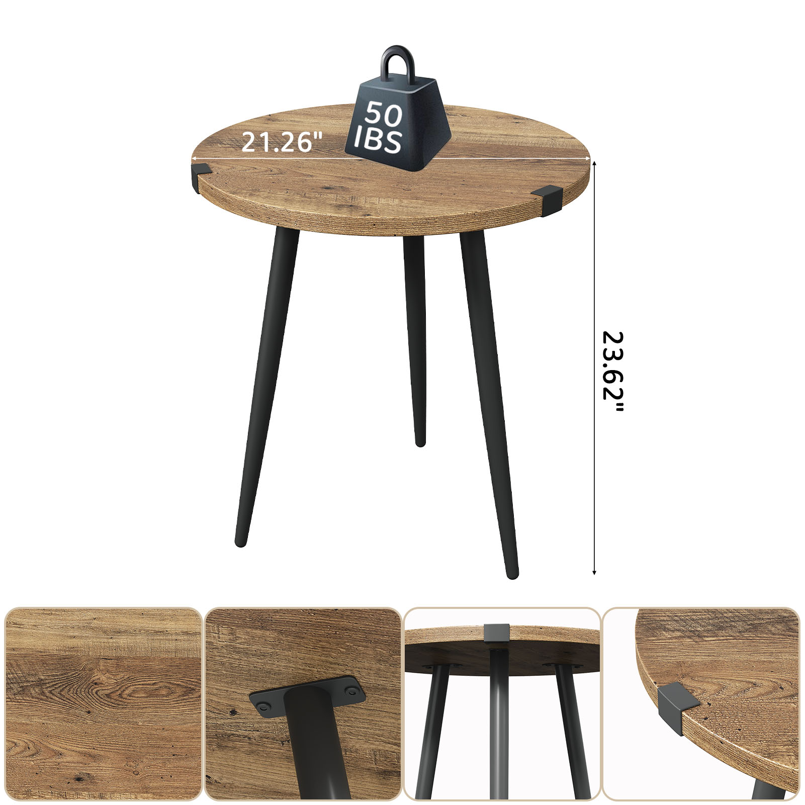 طاولة قهوة دائرية بقطر 23.6 بو - مراجعة Desk Setup Oak وسعره