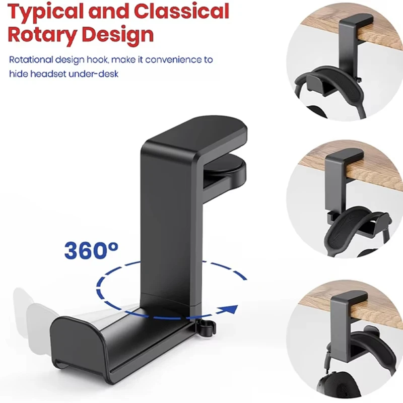 360 °   حامل سماعات رأس دوار ل - مراجعة Gaming Setup Desk وسعره