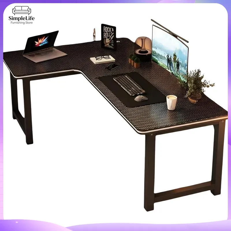 مكتب ألعاب زاوي مع رف تخزين لج - مراجعة Desk Setup For Gaming وسعره