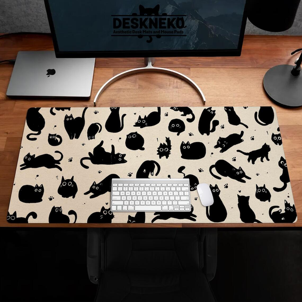 حصيرة مكتبية لطيفة على شكل قطة - مراجعة Desk Setup Blue وسعره
