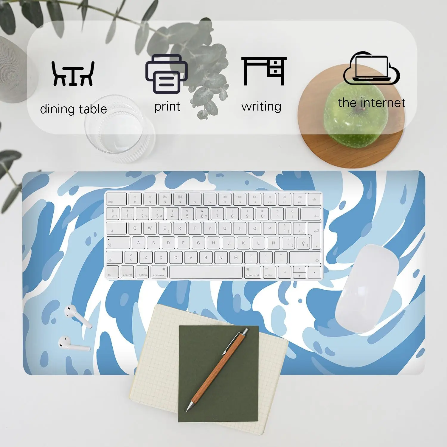 لوحة ماوس للألعاب بنمط التمويه - مراجعة Desk Setup Blue وسعره