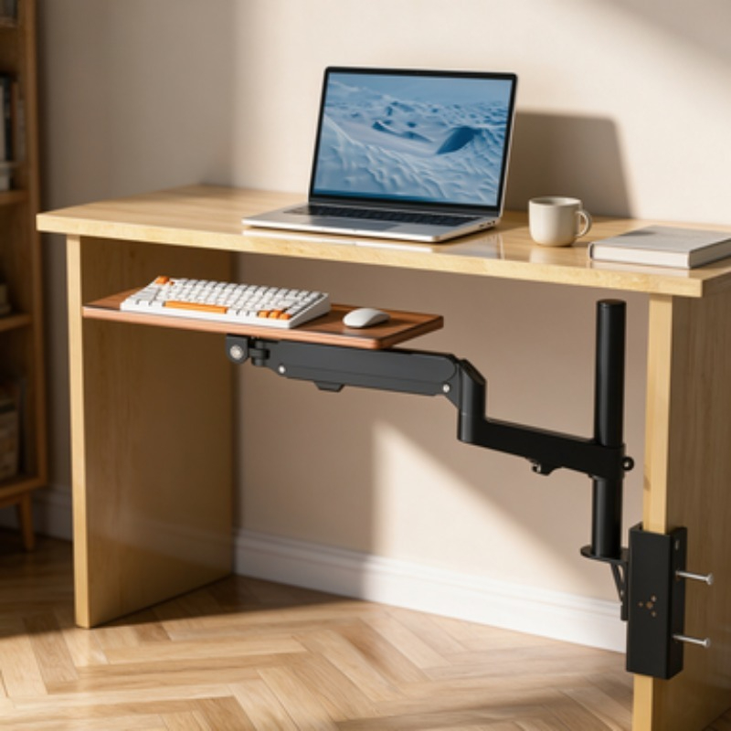 حامل لوحة مفاتيح تحت المكتب لت - مراجعة Desk Setup Living Room وسعره