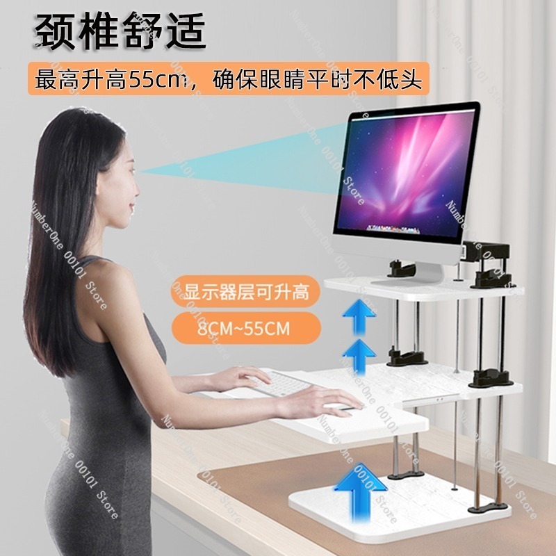 محول مكتب قائم قابل لضبط الارت - مراجعة Desk Setup With Laptop And Monitor وسعره