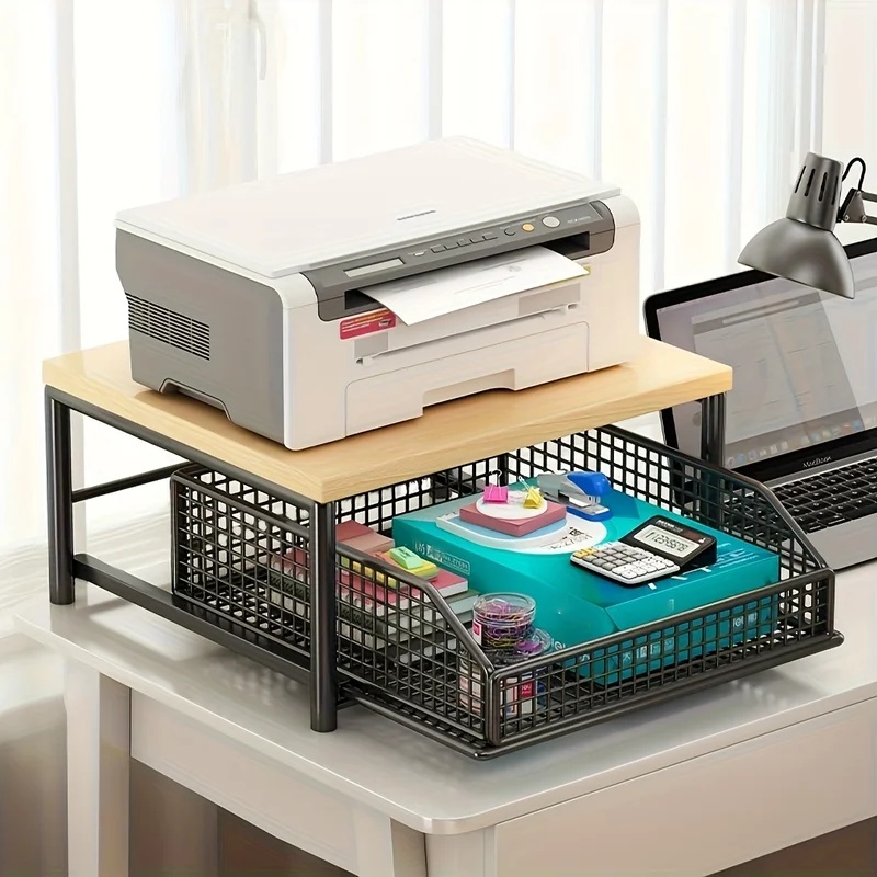 حامل ميكروويف عمودي مع درج ورف - مراجعة Desk Setup Shelf وسعره