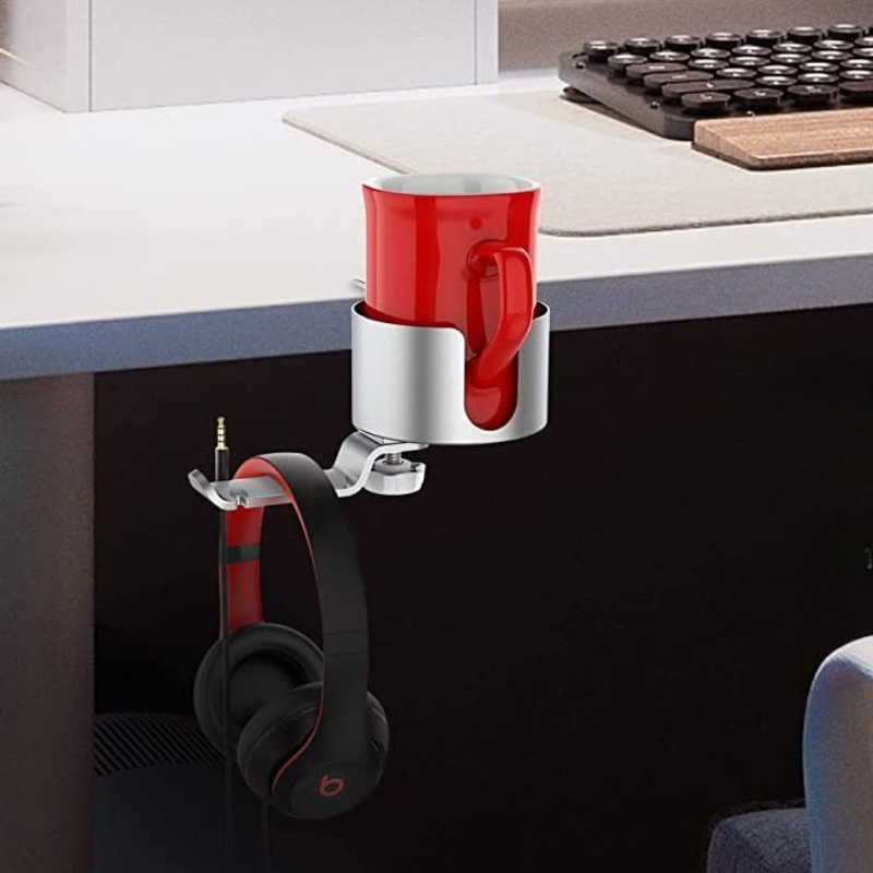 حامل أكواب دوار فاخر من الألوم - مراجعة Desk Setup For Gaming وسعره