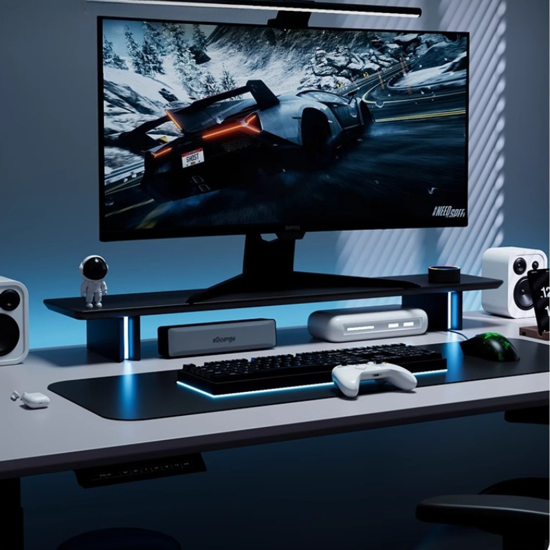 حامل شاشة RGB مريح لشاشة الكمب - مراجعة Desk Setup With Laptop And Monitor وسعره