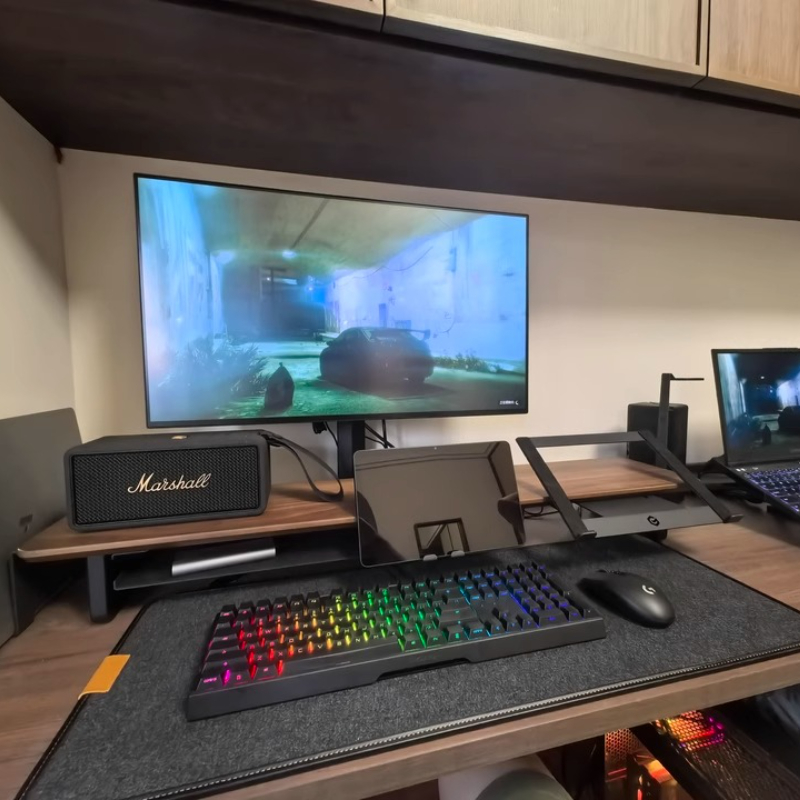 حامل مراقبة معياري، منظم مكتب  - مراجعة Desk Setup With Laptop And Monitor وسعره