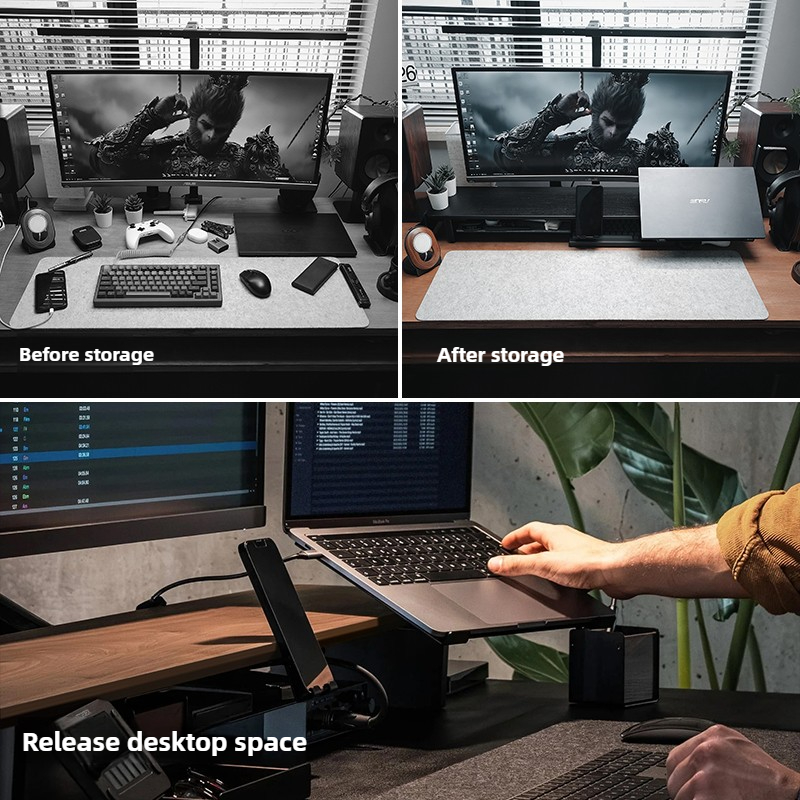 حامل مراقبة معياري، منظم مكتب  - مراجعة Desk Setup With Laptop And Monitor وسعره
