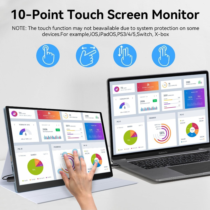 شاشة محمولة تعمل باللمس مقاس 1 - مراجعة Desk Setup With Laptop And Monitor وسعره