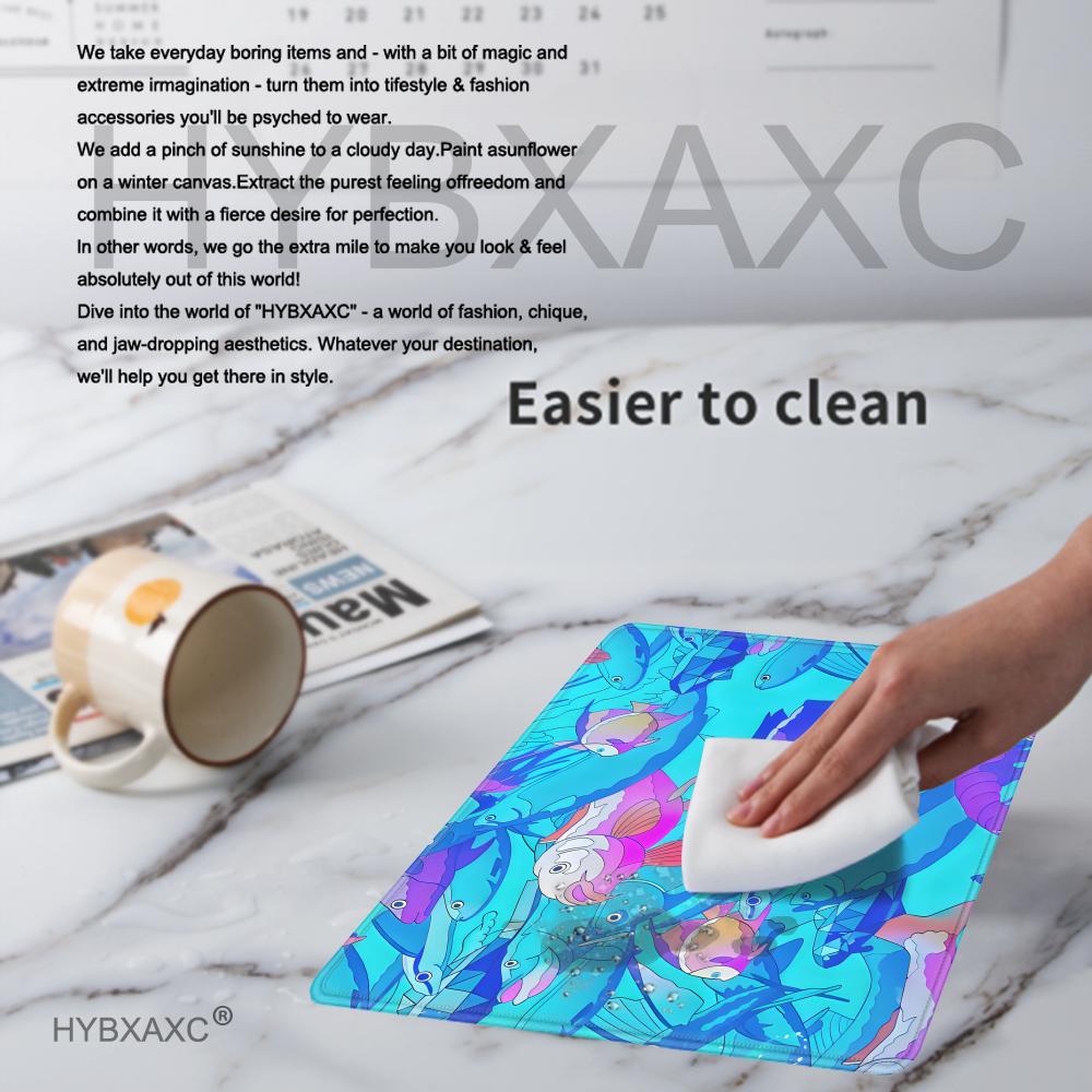 وسادة فأرة HYBXAXC بتصميم سمكة - مراجعة Desk Setup Blue وسعره