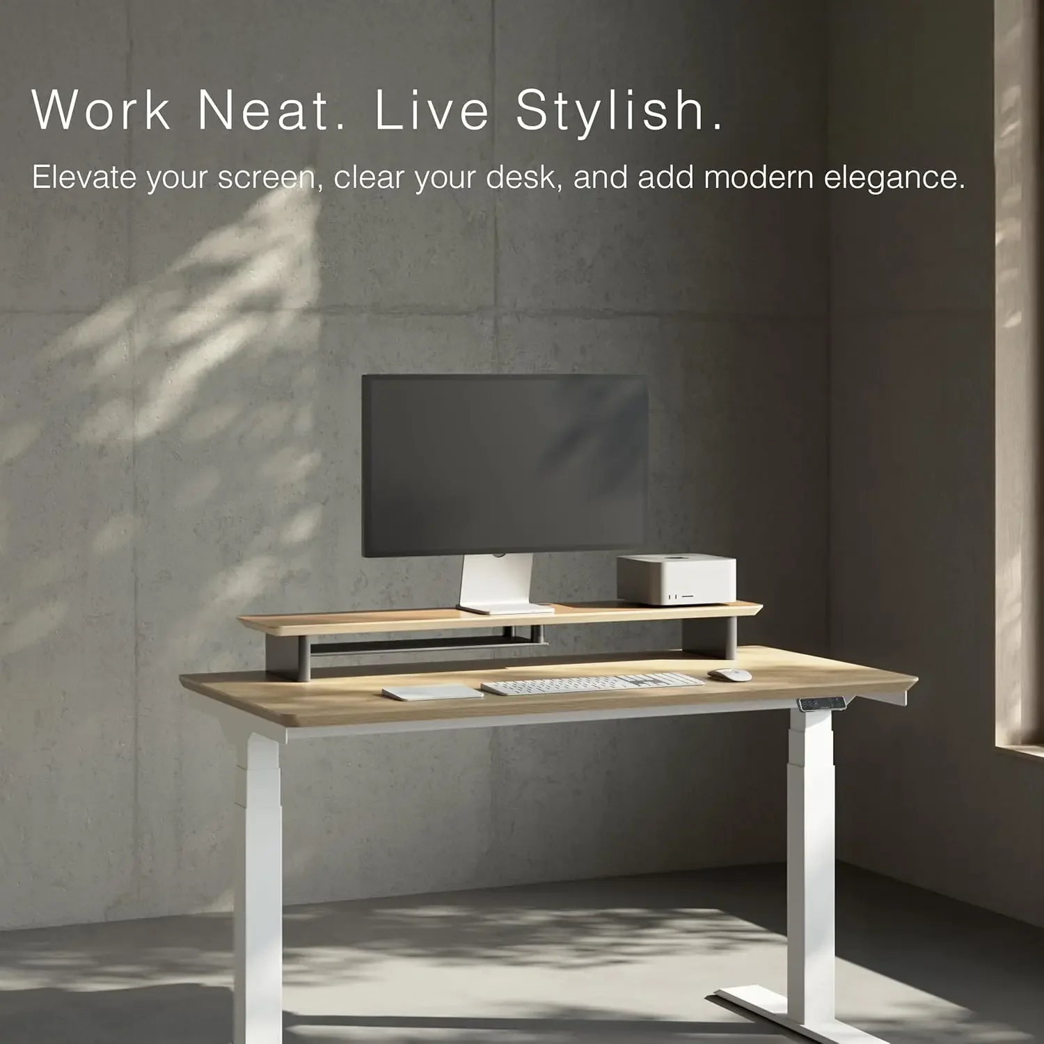 طاولة مكتب مريحة من طبقتين من  - مراجعة Desk Setup Oak وسعره
