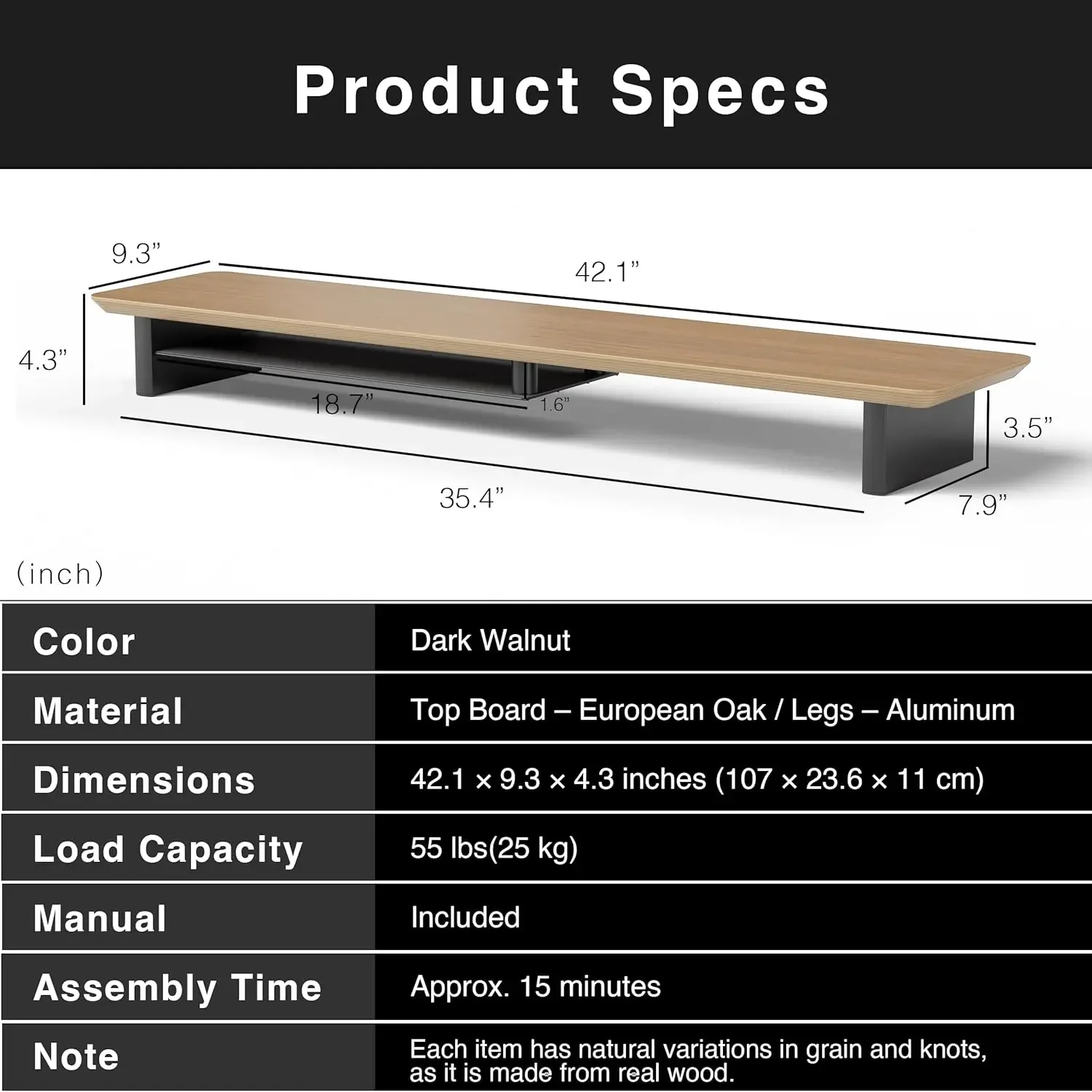 طاولة مكتب مريحة من طبقتين من  - مراجعة Desk Setup Oak وسعره