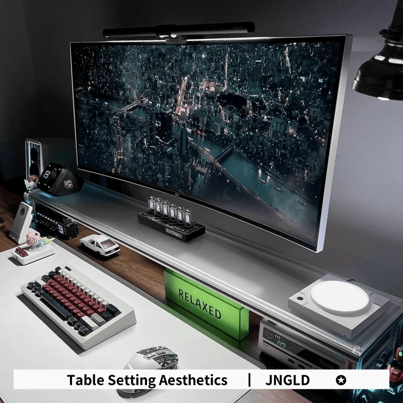 حامل شاشة من الألومنيوم من الأ - مراجعة Desk Setup With Laptop And Monitor وسعره