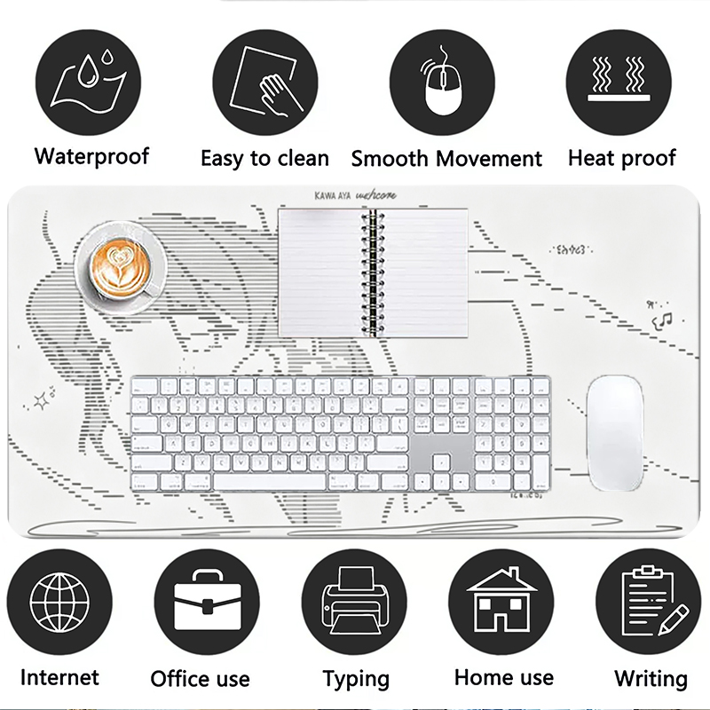 لوحة ماوس جلدية كبيرة بتصميم أ - مراجعة Desk Setup Carpet وسعره